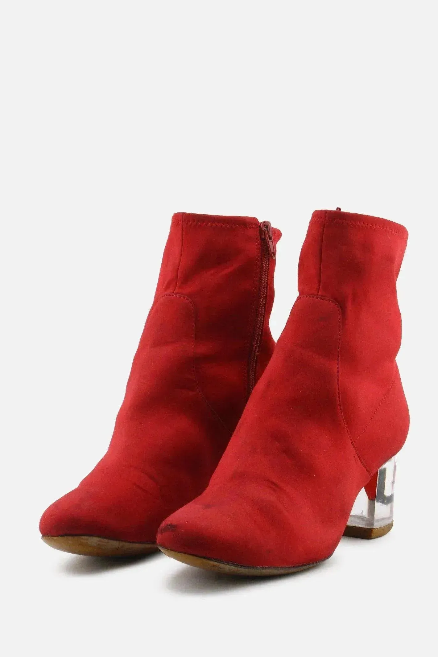 Aldo Zipper Block Ankle Boots | Textile