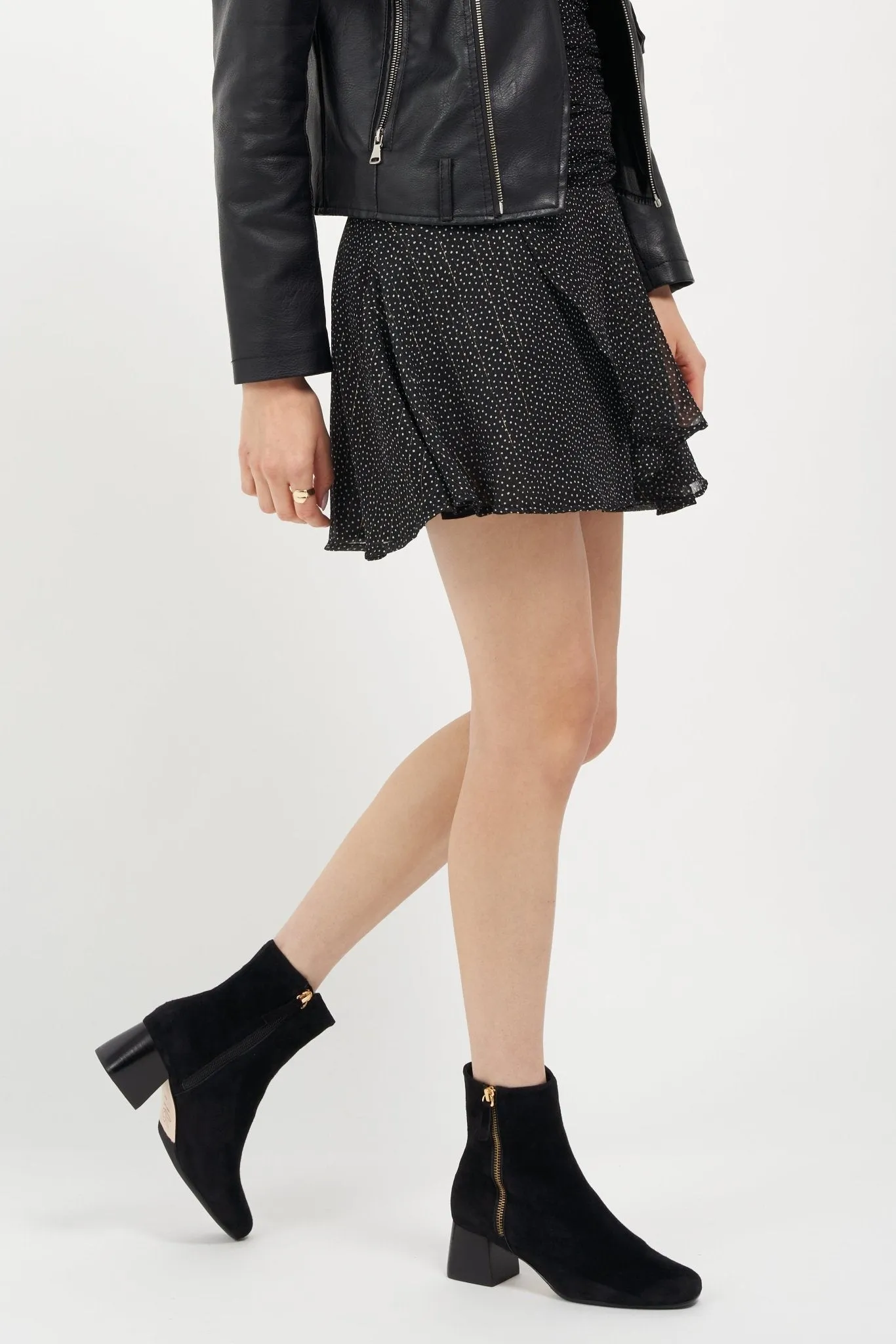 Arina Bootie Black Kid Suede