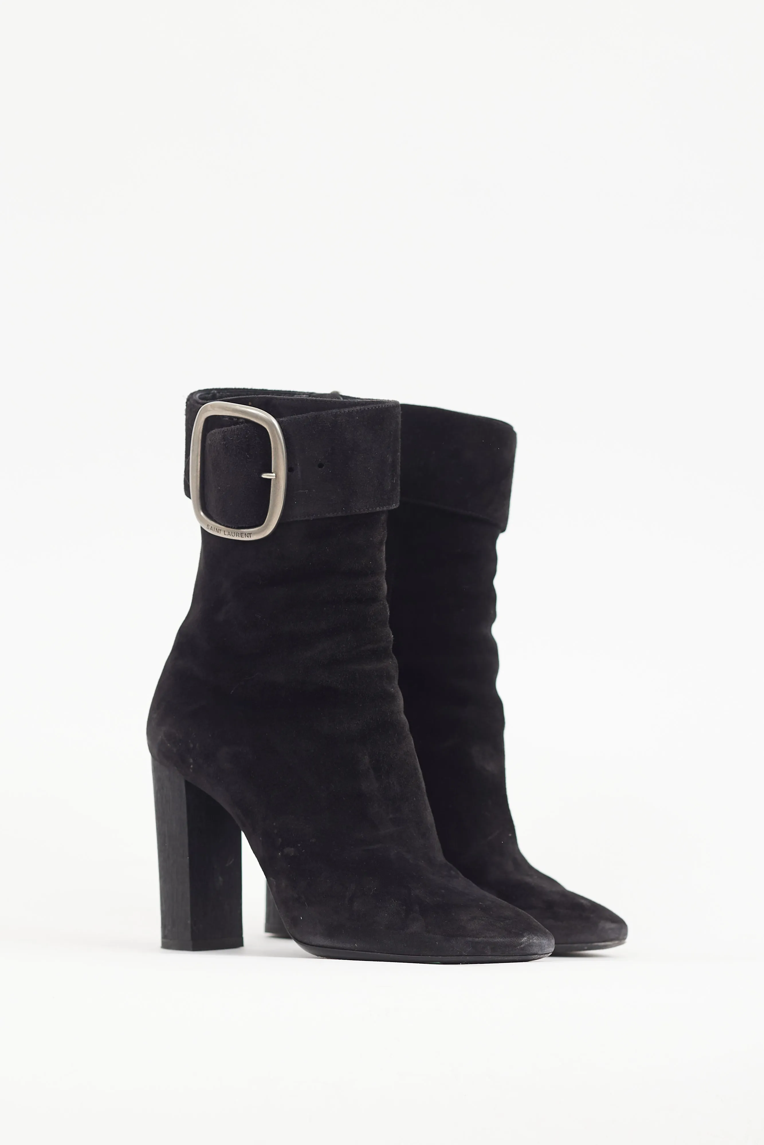 Black Suede Joplin Buckle Boot