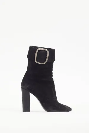 Black Suede Joplin Buckle Boot
