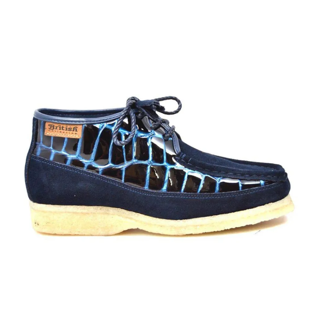 British Walkers Knicks Croc Men's Crocodile Leather and Suede