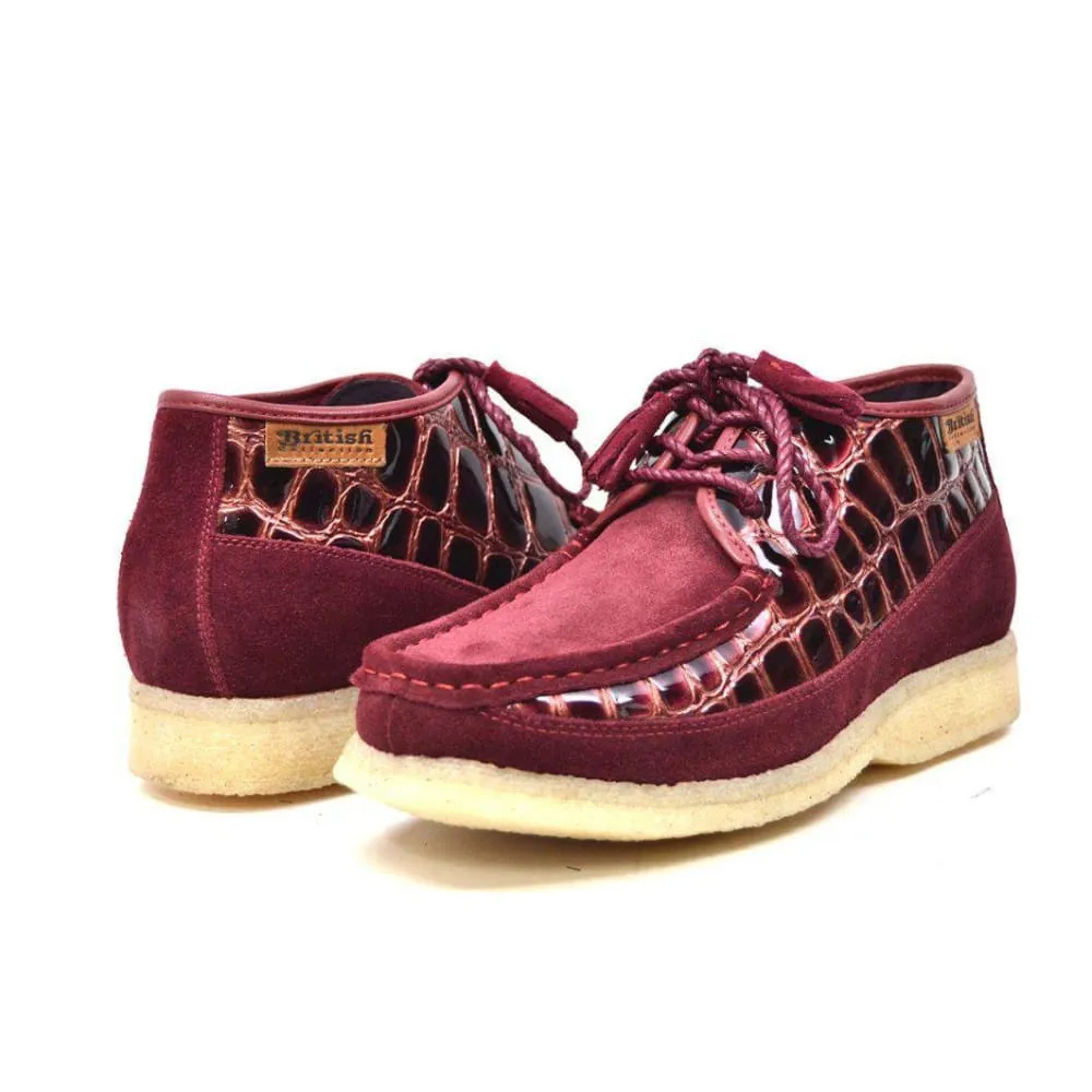 British Walkers Knicks Croc Men's Crocodile Leather and Suede