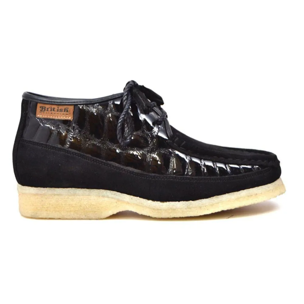 British Walkers Knicks Croc Men's Crocodile Leather and Suede