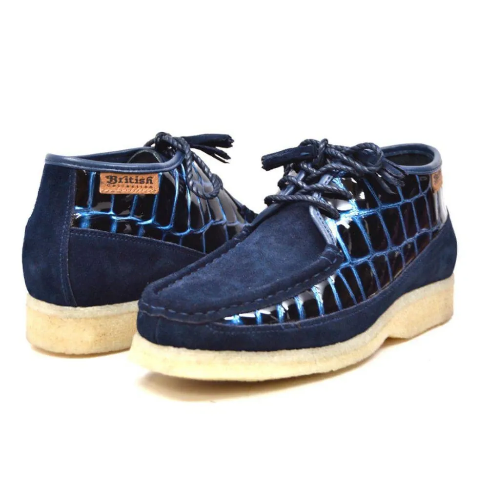 British Walkers Knicks Croc Men's Crocodile Leather and Suede