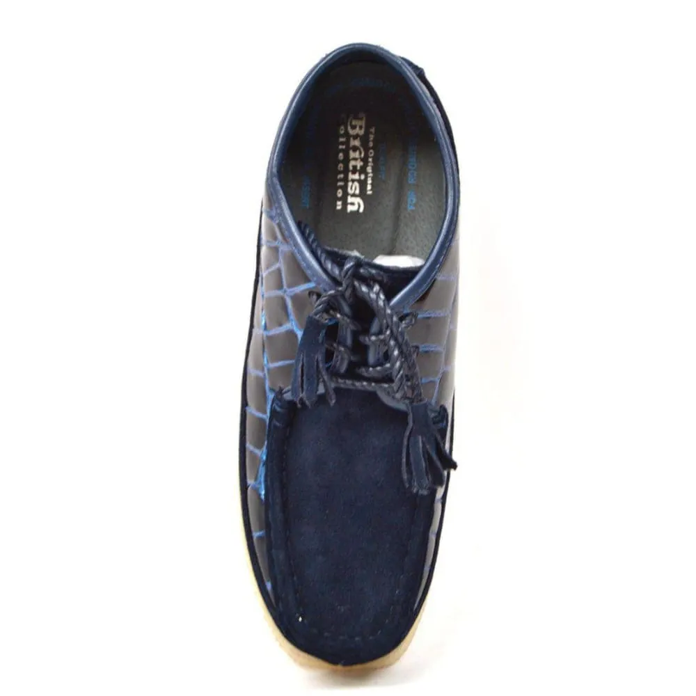 British Walkers Knicks Croc Men's Crocodile Leather and Suede