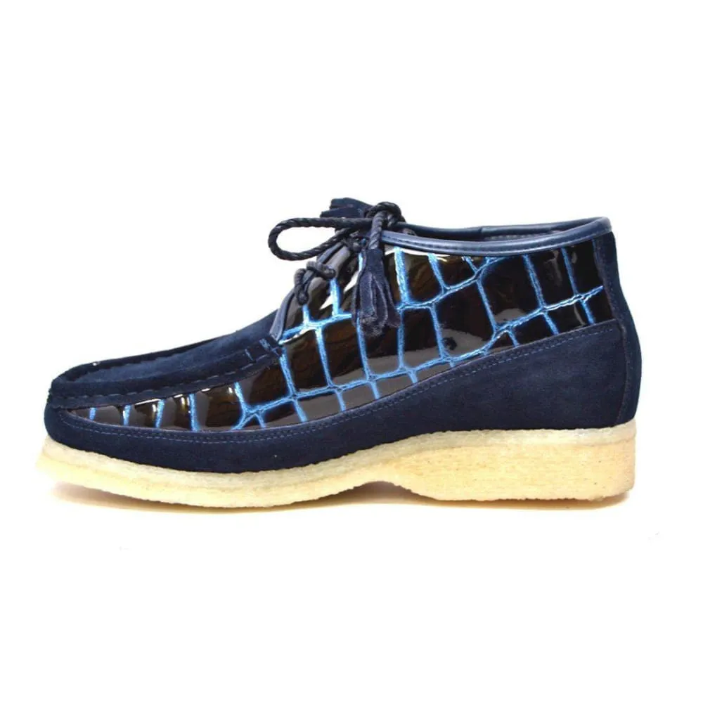 British Walkers Knicks Croc Men's Crocodile Leather and Suede