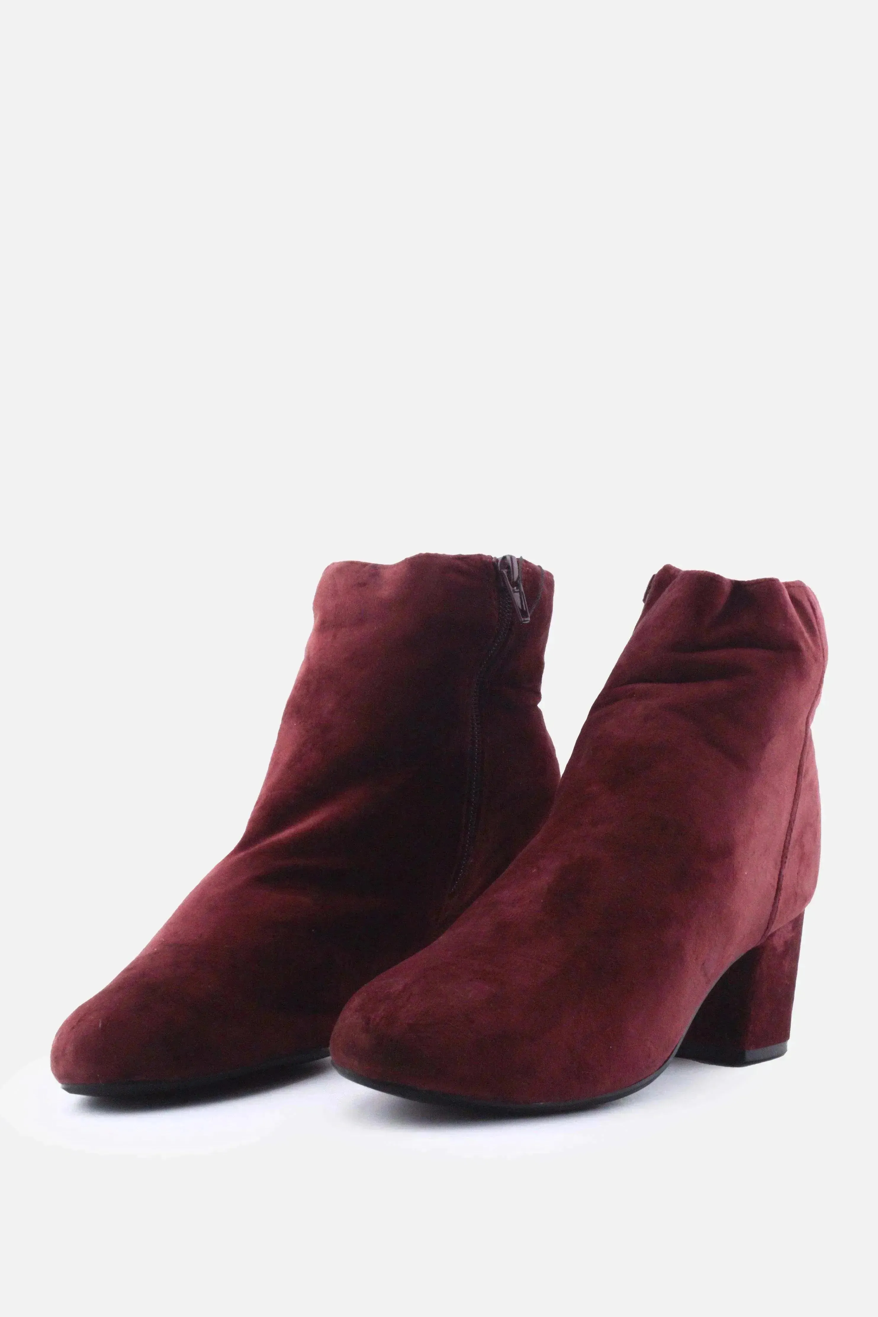 Call It Spring Zipper Block Ankle Boots | Suede
