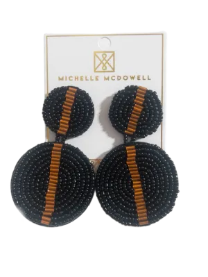 COLLEEN BLACK/ORANGE EARRINGS MICHELLE MCDOWELL