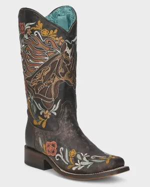 Corral Women's Brown Cowgirl Riding Horse Square Toe A4267 ON SALE!