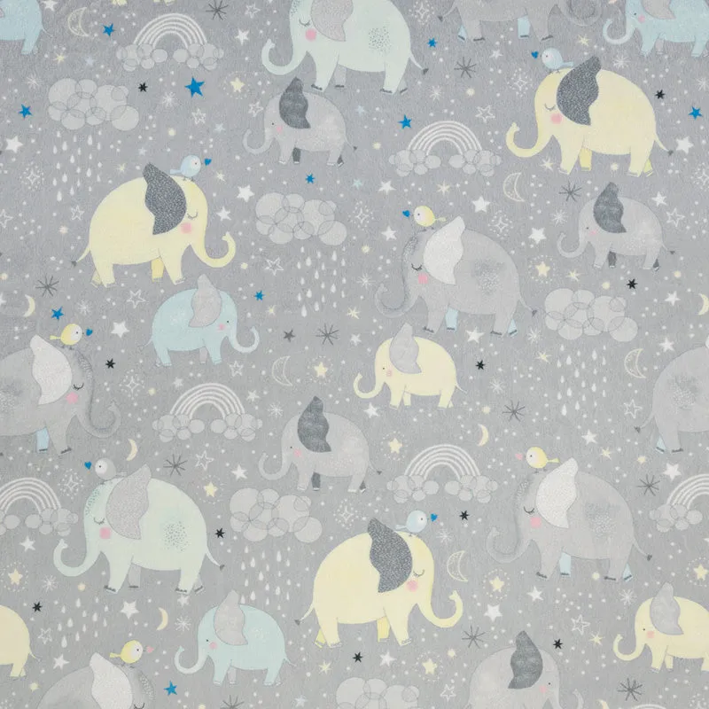 Cuddle® Prints - Mama and Me Gray Digitally Printed Minky Yardage