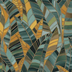 Elle Decoration Seranade Abstract Leaf Wallpaper