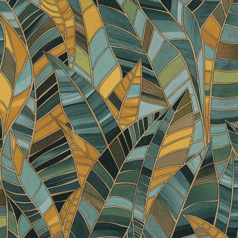 Elle Decoration Seranade Abstract Leaf Wallpaper