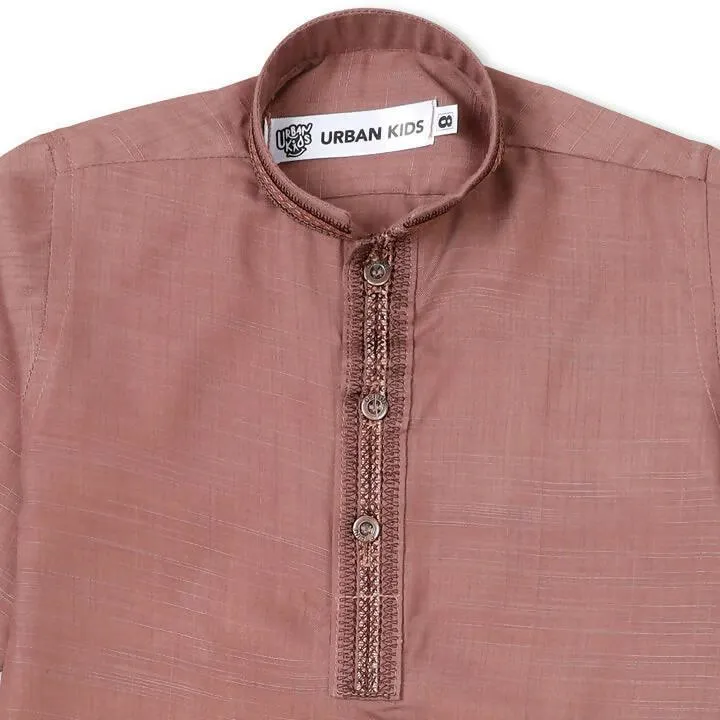 Embroidered Kurta Shalwar light red berry