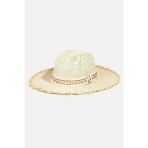 Fame Geometric Raw Hem Hat Elevates Luxury Fashion for Women