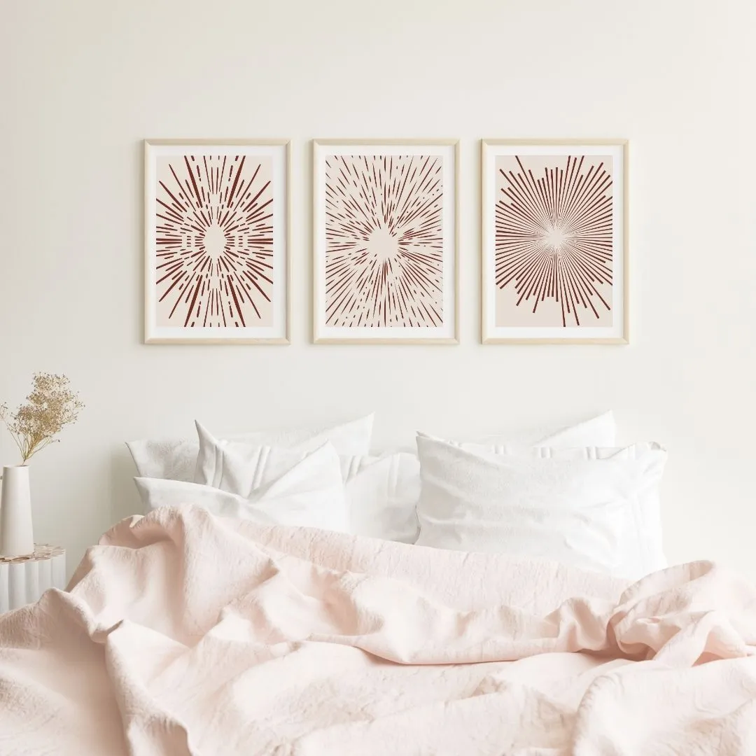 Geometric Beige Circles Wall Art Set of 3, Modern Abstract Decor for Stylish Home Interiors, Minimalist Digital Prints , Chic Home Interiors