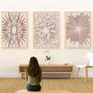Geometric Beige Circles Wall Art Set of 3, Modern Abstract Decor for Stylish Home Interiors, Minimalist Digital Prints , Chic Home Interiors