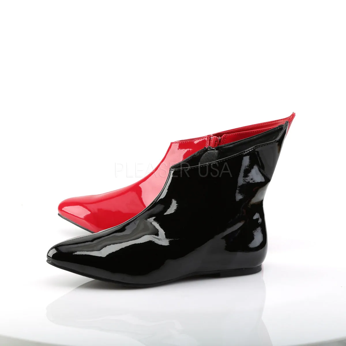 Harley Quinn Red & Black Booties