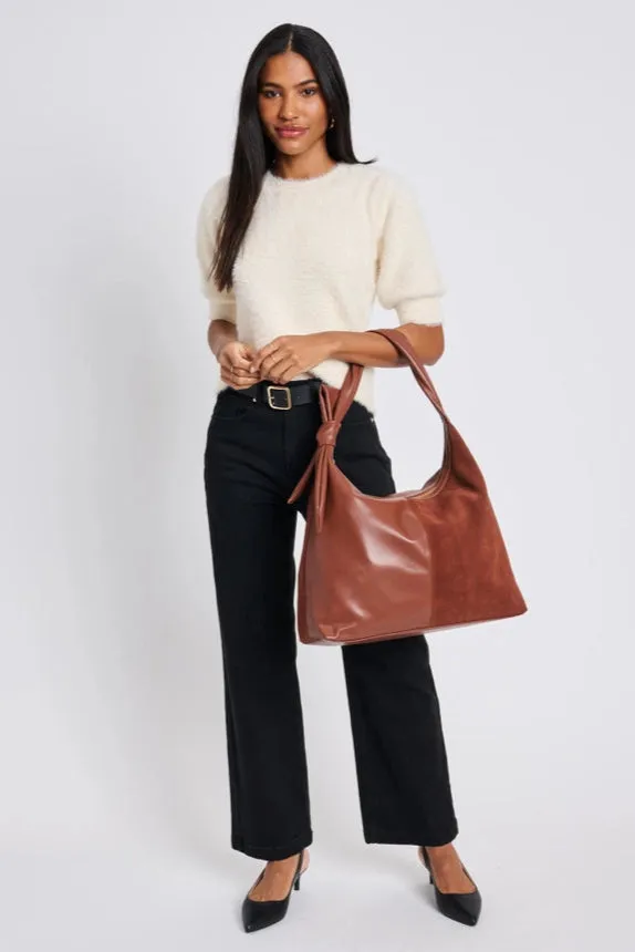 Hazel Suede Knot Bag
