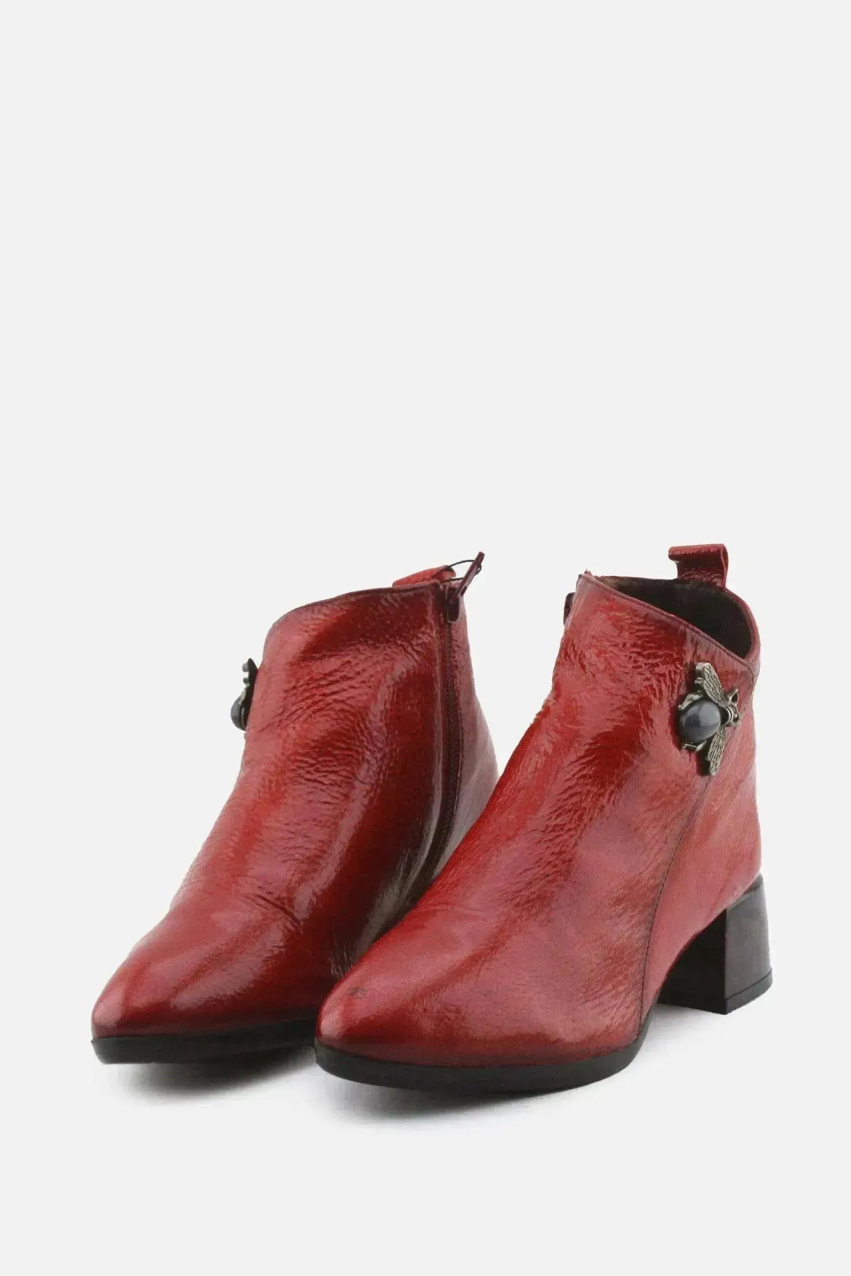 Hispanitas Zipper Block Ankle Boots | 100% Synthetic Leather