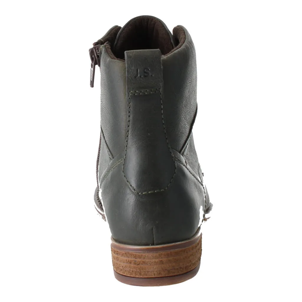 Josef Seibel 99695 Sienna 95 Ladies Bosco Leather Arch Support Side Zip Ankle Boots