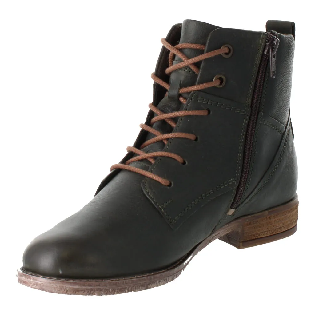 Josef Seibel 99695 Sienna 95 Ladies Bosco Leather Arch Support Side Zip Ankle Boots