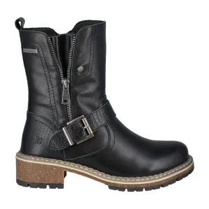 Josef Seibel Waylynn 16 Ladies Black Leather Waterproof Twin Zip Ankle Boots