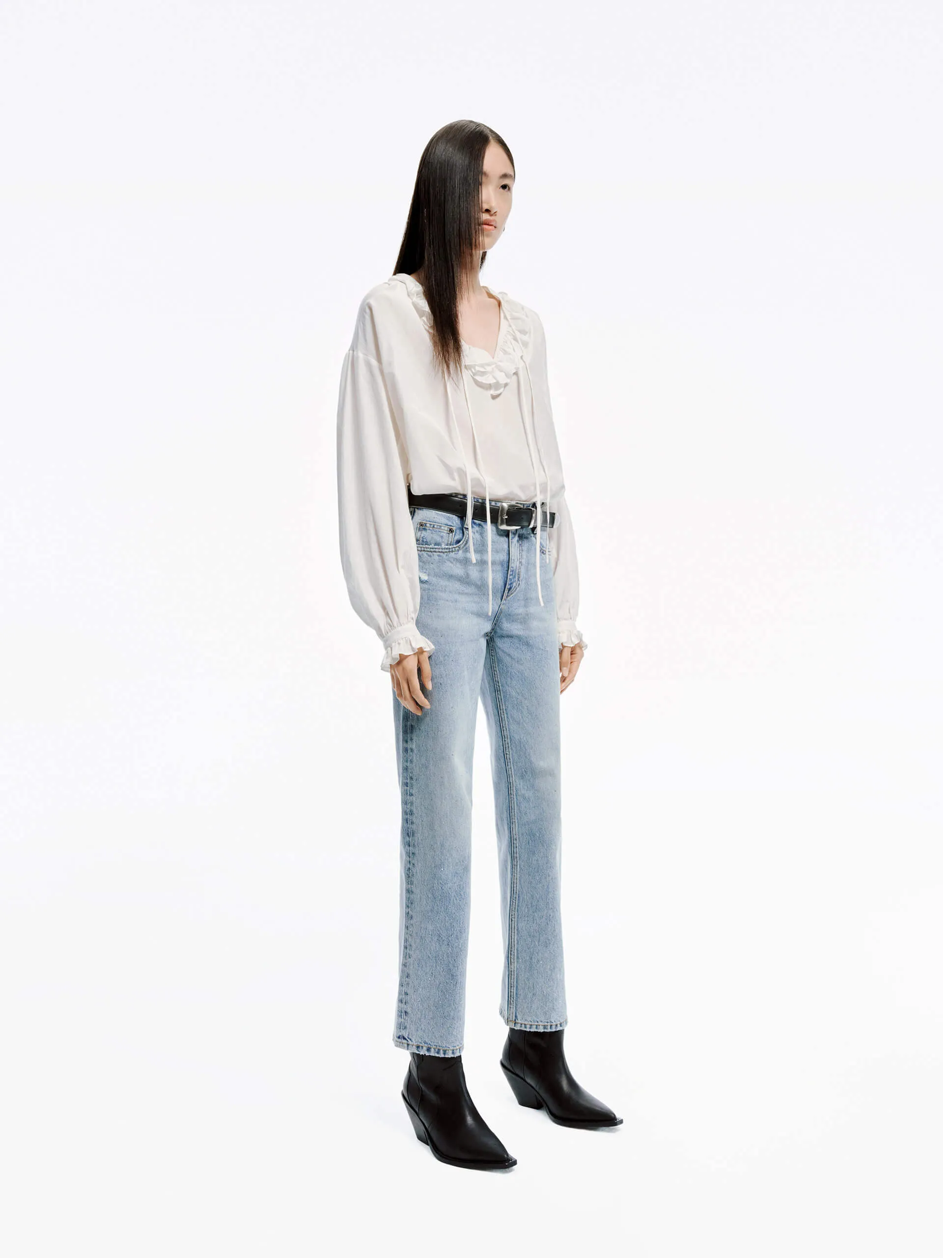 Light Blue Ankle Jeans