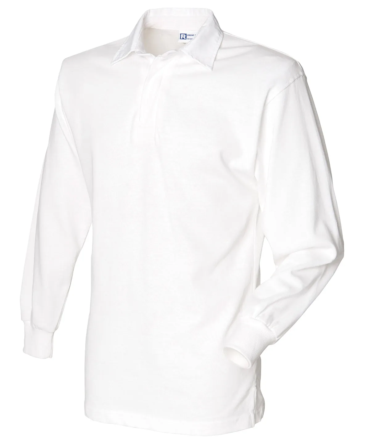 Long sleeve plain rugby shirt | White/White