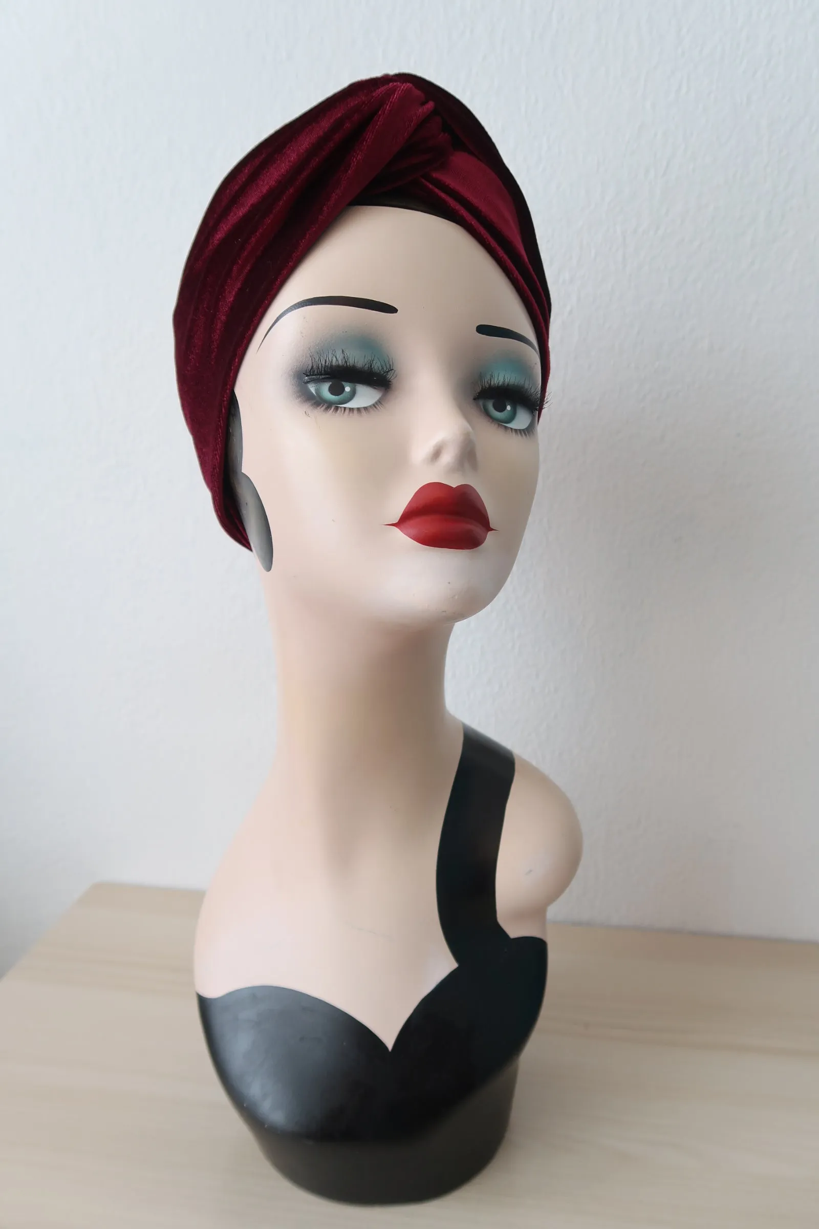 Made To Order: CLASSIC Velvet Headband in 4 colours in black, claret, bottle green & dusky pink