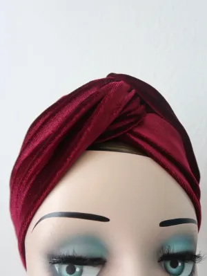 Made To Order: CLASSIC Velvet Headband in 4 colours in black, claret, bottle green & dusky pink