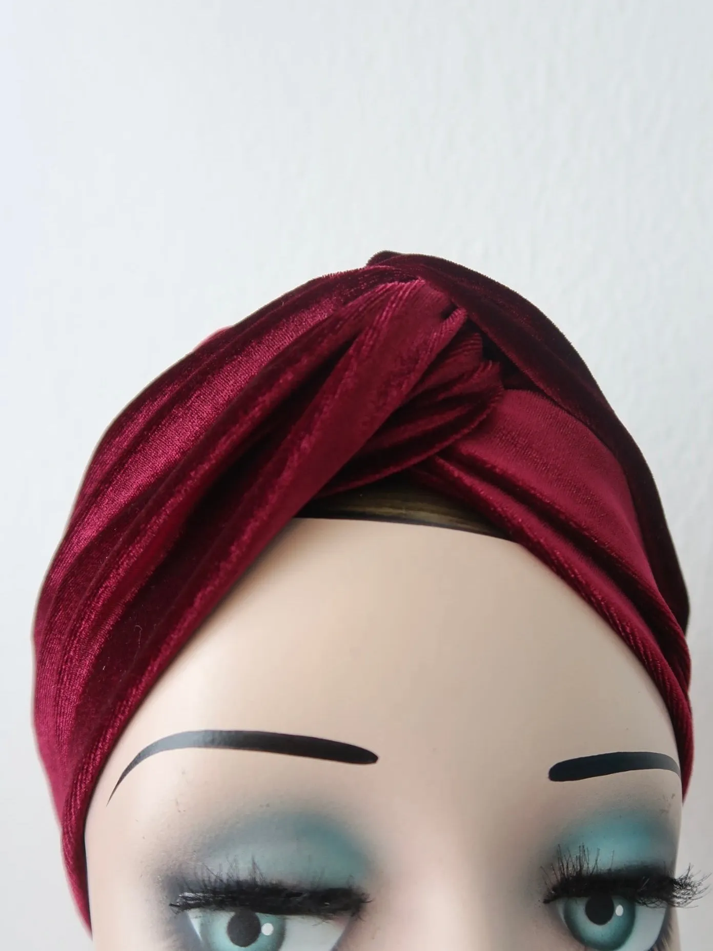 Made To Order: CLASSIC Velvet Headband in 4 colours in black, claret, bottle green & dusky pink
