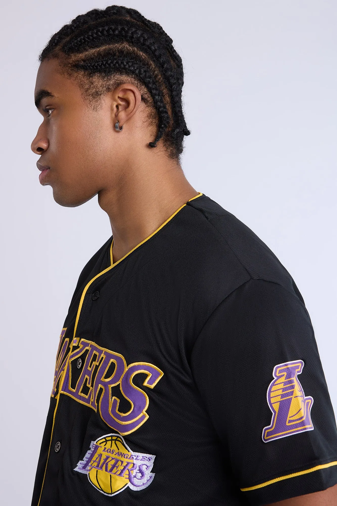 Maillot noir en maille LA Lakers homme