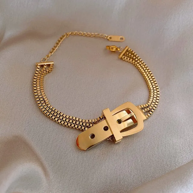 Multiple Styles Golden Pendant Bracelet Women