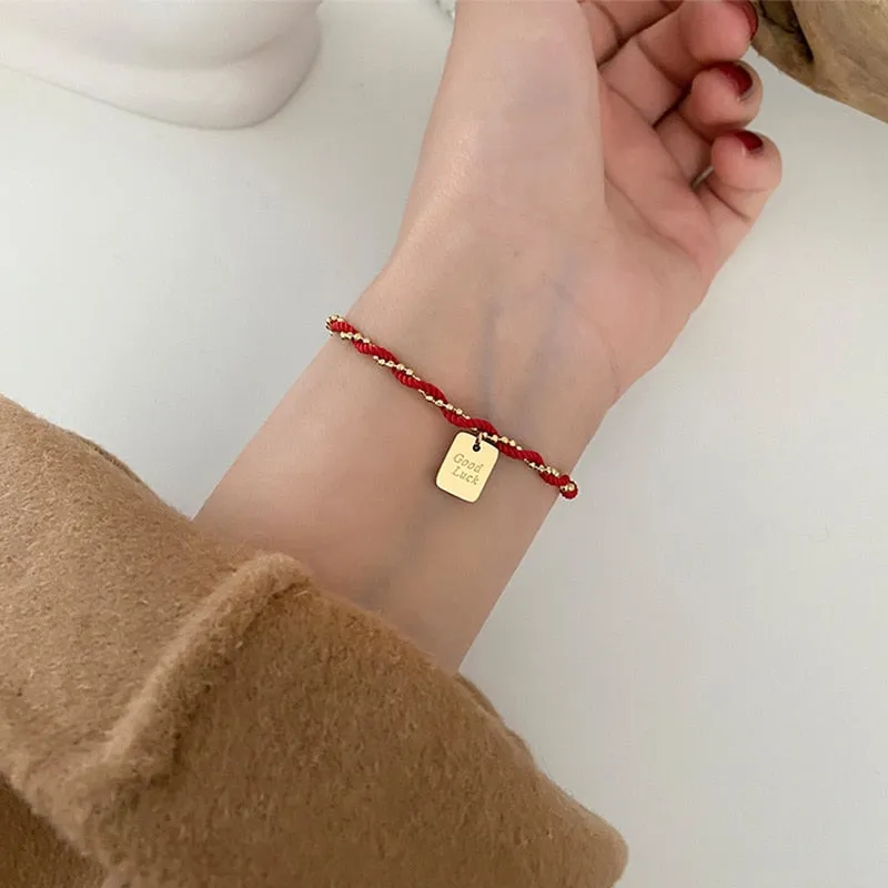 Multiple Styles Golden Pendant Bracelet Women