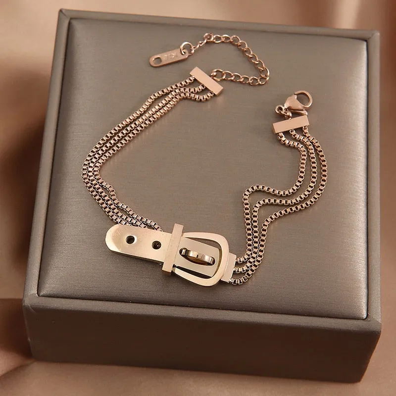 Multiple Styles Golden Pendant Bracelet Women