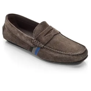 Ocean Drive Dark Grey Suede Driving Shoe