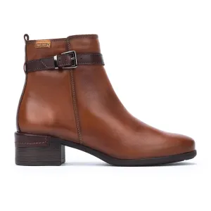 Pikolinos Malaga W6W-8622C1 Ladies Cuero Brown Leather Side Zip Ankle Boots