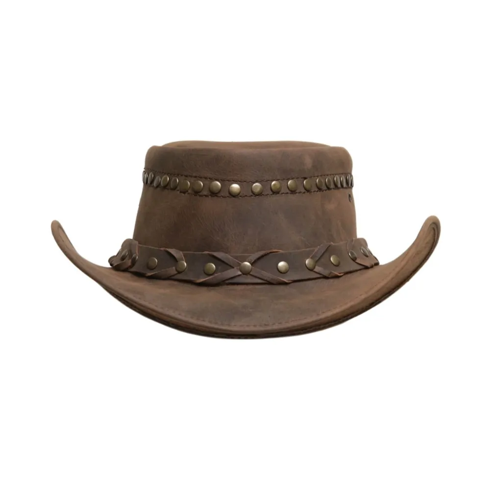 Premium Cowhide Leather Top Hat