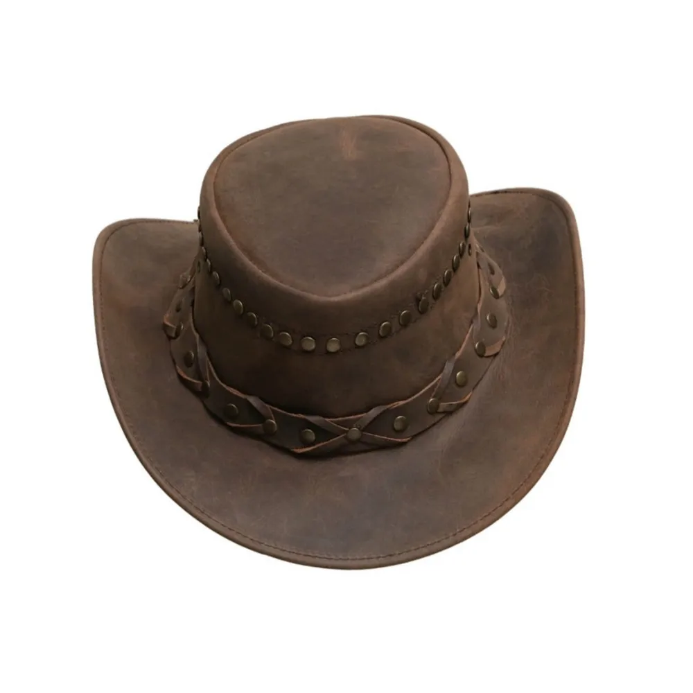 Premium Cowhide Leather Top Hat