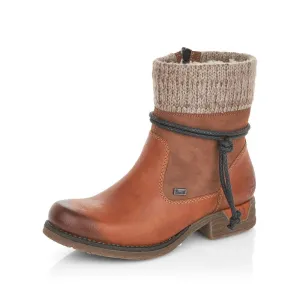 Rieker Ladies 79688-24 Brown Lined Boot