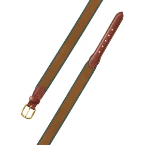 Rust on Dark Green Suede Children's Belt