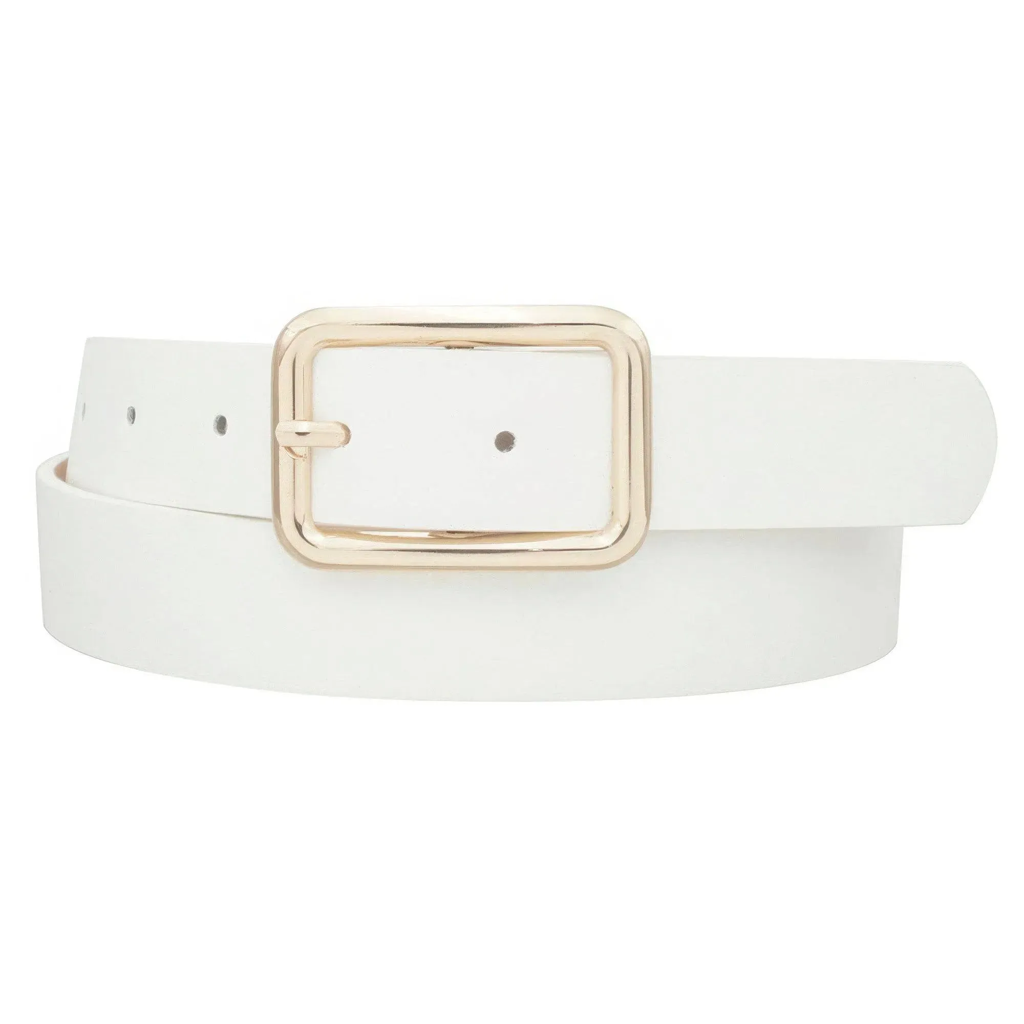 Sleek Contemporary Rectangle Buckle Belt