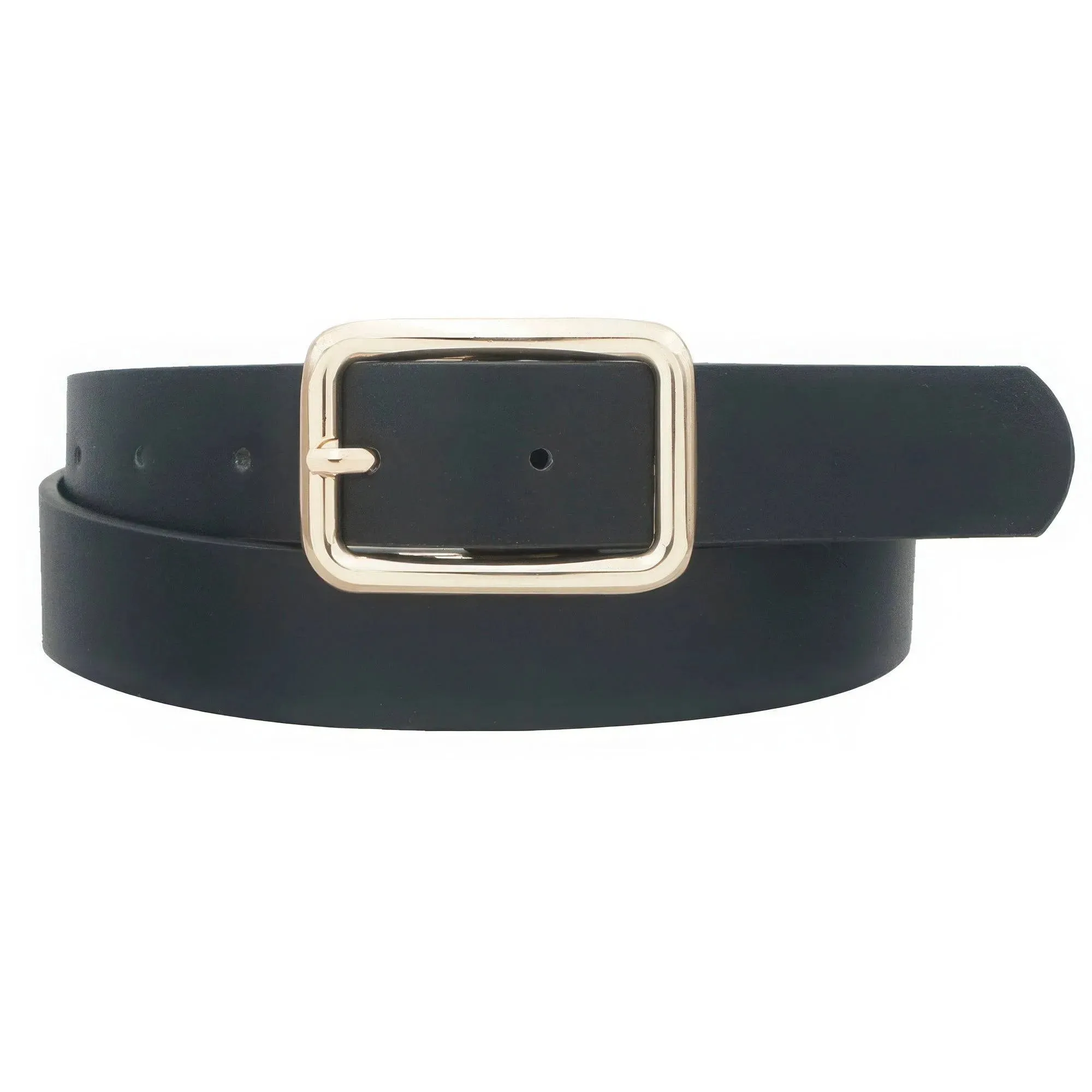 Sleek Contemporary Rectangle Buckle Belt
