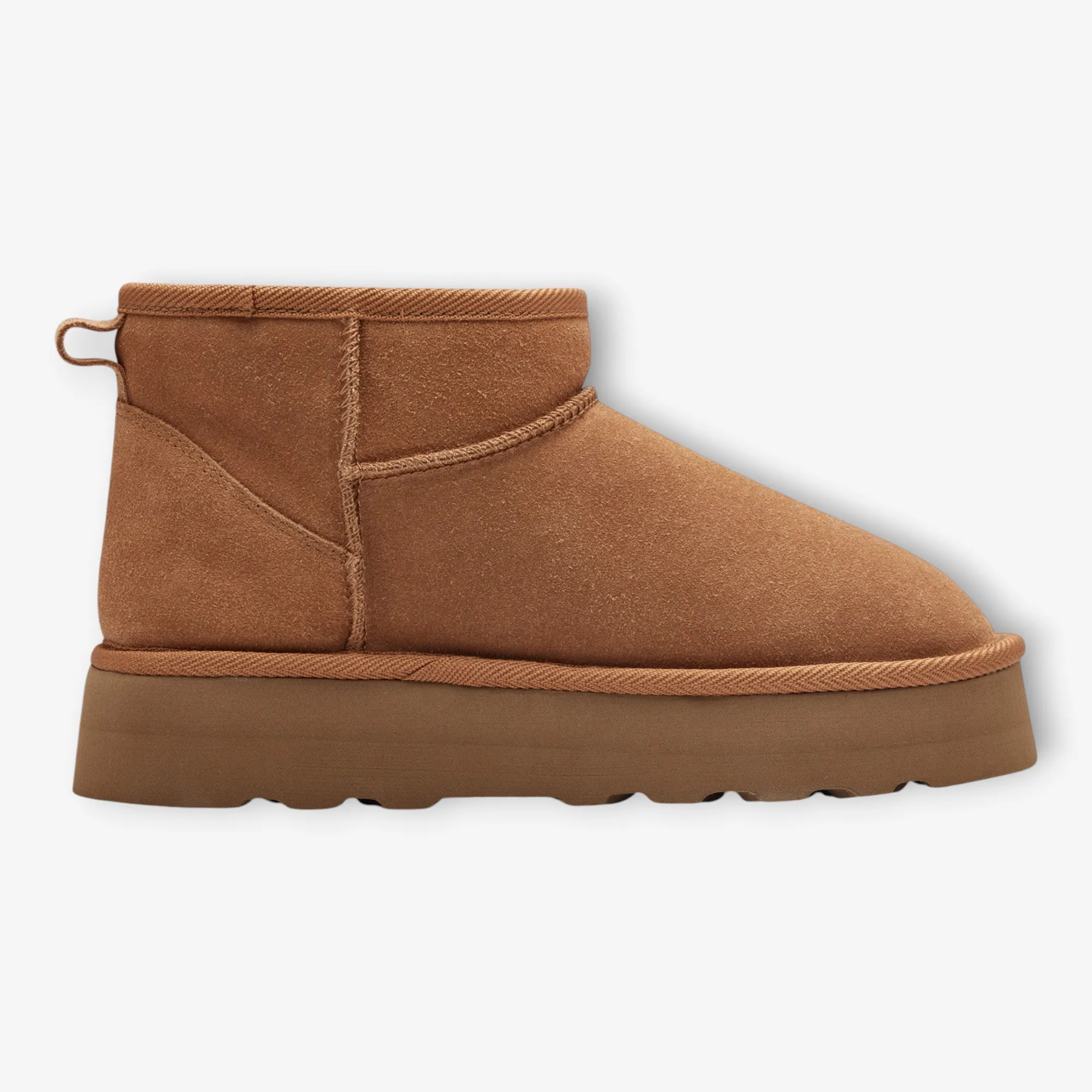 s.Oliver Cognac Leather Ankle Boots with Warm Lining