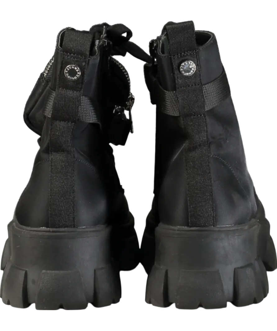STEVE MADDEN Black Lace-up Ankle Boots UK 7 EU 40 👠