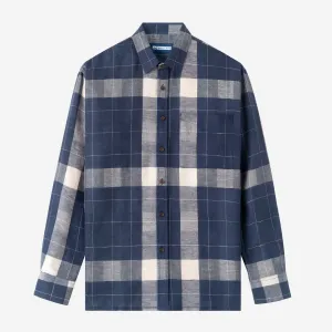 Summer Classic Long Sleeve Shirt - Navy Khaki