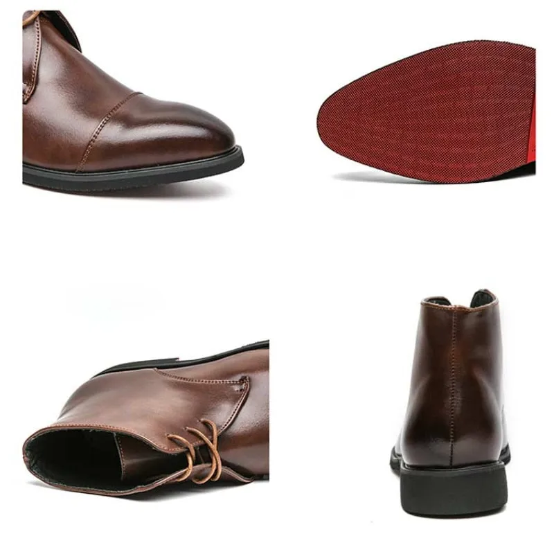 The Mislawa2 -  Red bottom Leather Boots For Men