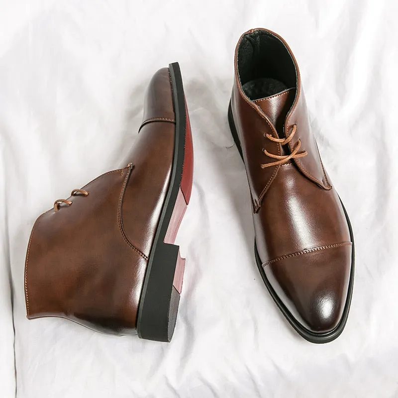 The Mislawa2 -  Red bottom Leather Boots For Men