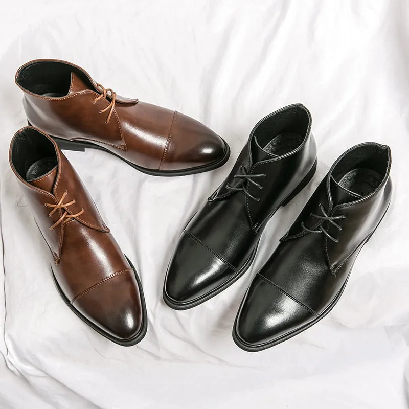 The Mislawa2 -  Red bottom Leather Boots For Men
